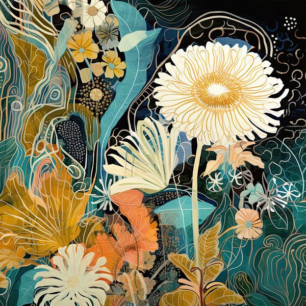 Abstract botanisch #6 van Bert Nijholt