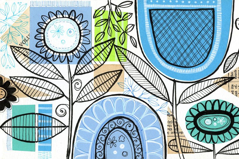 Collage botanique 07 par Susan Black by The Artcircle