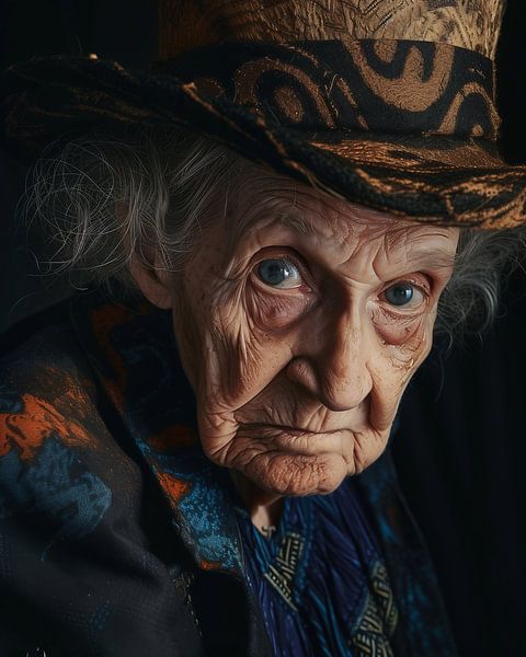 Geheimnis eines Portraits von fernlichtsicht