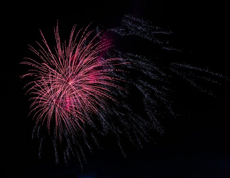 Abstract image of fireworks in the night sky by ManfredFotos