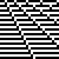 Struktur und Rhythmus in Schwarz und Weiß (Ziegelsteine)