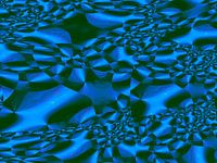 Abstraktes dynamisches 3D Muster in blau