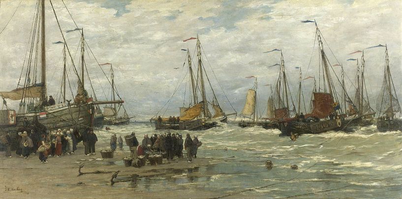 Pinken in der Brandung - Hendrik Willem Mesdag von Rebel Ontwerp