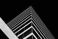 Le Landdrost d'Almere dans un contraste de noir et de blanc.