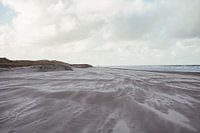 Sable sur la plage de Vlieland - tirage photo