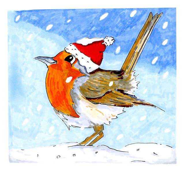 Robin im Schnee von Ivonne Wierink