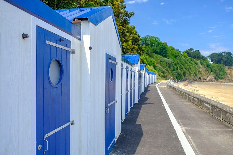 Cabanes de plage à la plage en été par Sjoerd van der Wal Photographie