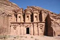 Das Kloster der historischen Stadt Petra in Jordanien.