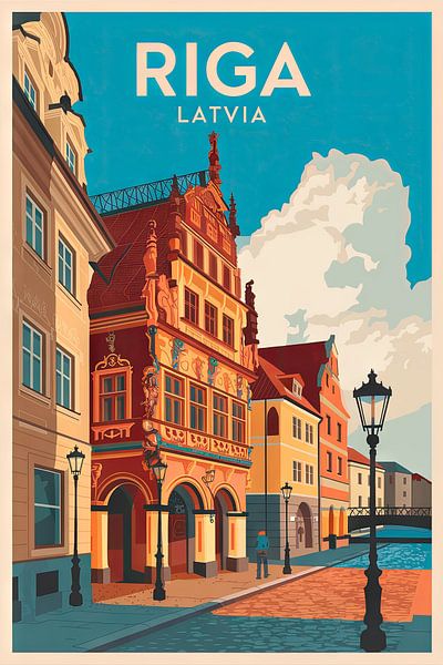 Riga, Lettonie. par Poster Art Shop