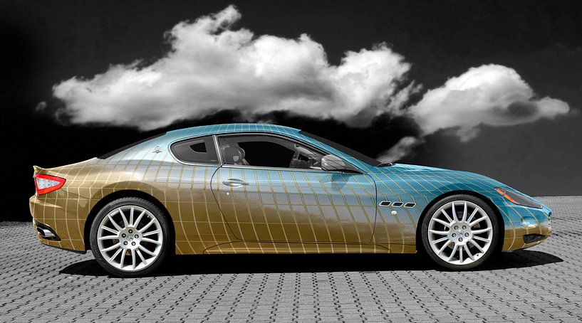 Maserati GranTurismo in Blue light Art Car by aRi F. Huber