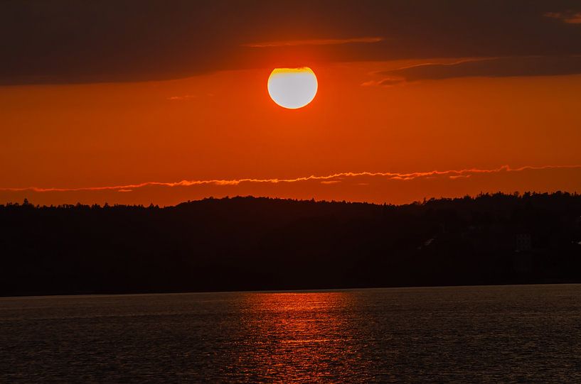 Coucher de soleil sur le lac de Constance par Anna Hense
