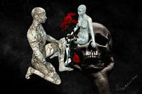 3d-Illustration. Die versteinerte Liebe.