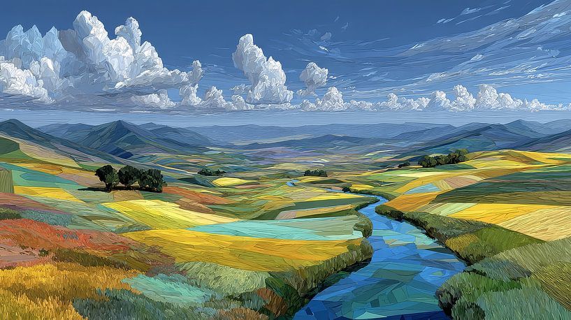 pittoresque abstrait paysage coloré par Egon Zitter