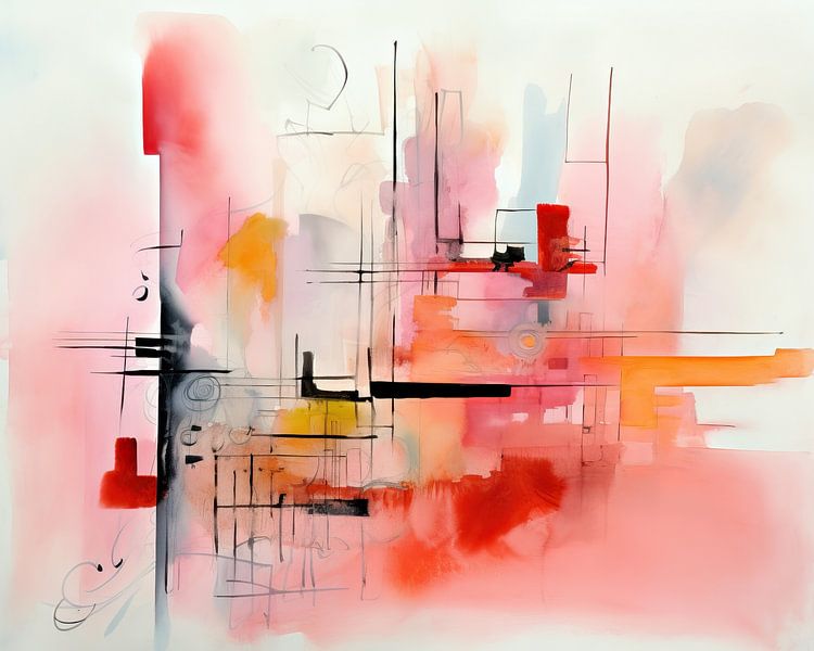 Abstract Expressionisme 155919 van Abstract Schilderij