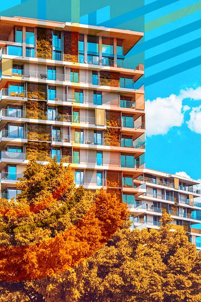 Architecture résidentielle Erfurt - nature et structure par Mixed media vector arts