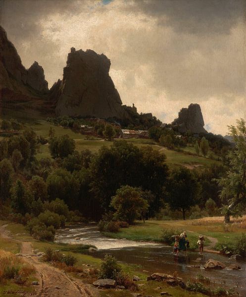 Worthington Whittredge Sommerpastoral (Blick auf Kallenfels) von finemasterpiece