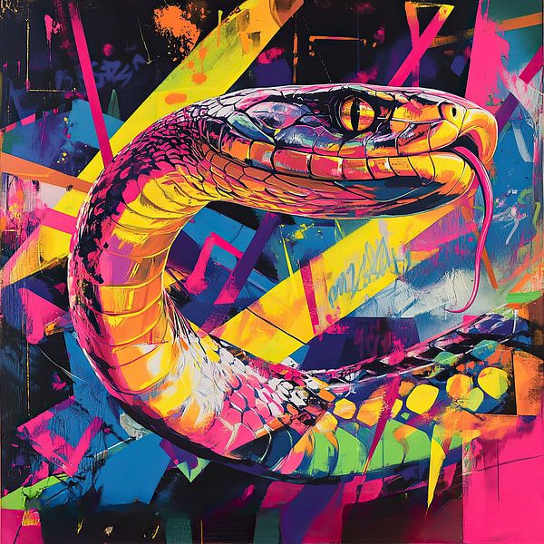 Snake Pop Art by Niklas Maximilian