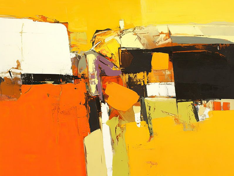 Geel Oranje van ARTEO Schilderijen