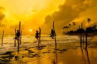 zonsondergang stokvissers  sri lanka