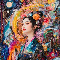 L'harmonie céleste : une spirale de fleurs cosmiques