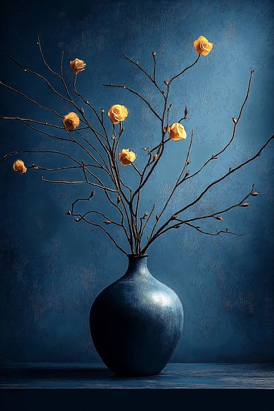 Gele Hoop in Blauw van Studio BB