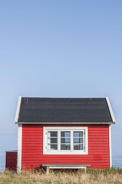 Maison de plage rouge Æro Danemark par Sander Groenendijk
