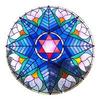 Glasfenster der Synagoge von Alkmaar