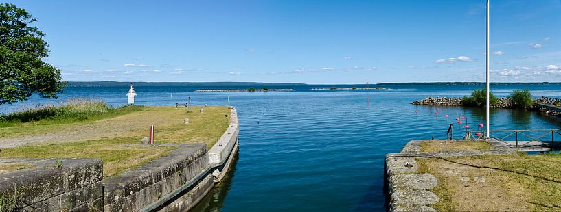 Göta Canal and Lake Roxen by Leopold Brix