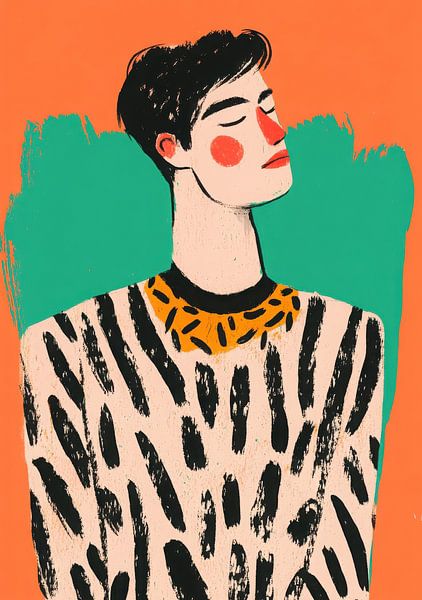 Illustration stylisée d'un portrait par Niklas Maximilian