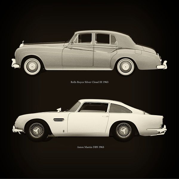Rolls Royce Silver Cloud III 1963 and Aston Martin DB5 1963 by Jan Keteleer