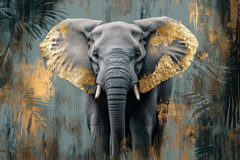 Elephant with gold details by Imperial Art House