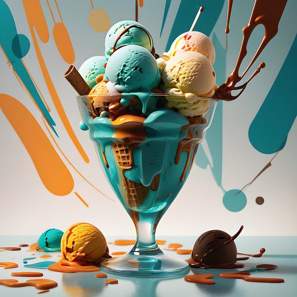 Eistorte als künstlerisches Herzstück von Bart Veeken