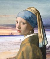 Girl with a Pearl Earring by the Sea