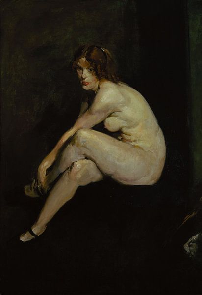 George Bellows, Nacktes Mädchen, Miss Leslie Hall, 1909 von Atelier Liesjes