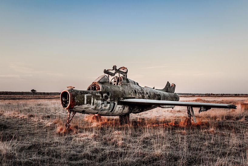 plane in the morning sun by William Linders