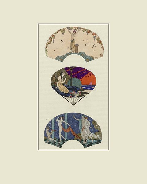 Fächer - Vintage, Art Deco Mode Drucke von NOONY