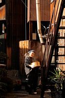 Älteres japanisches Paar auf Naoshima