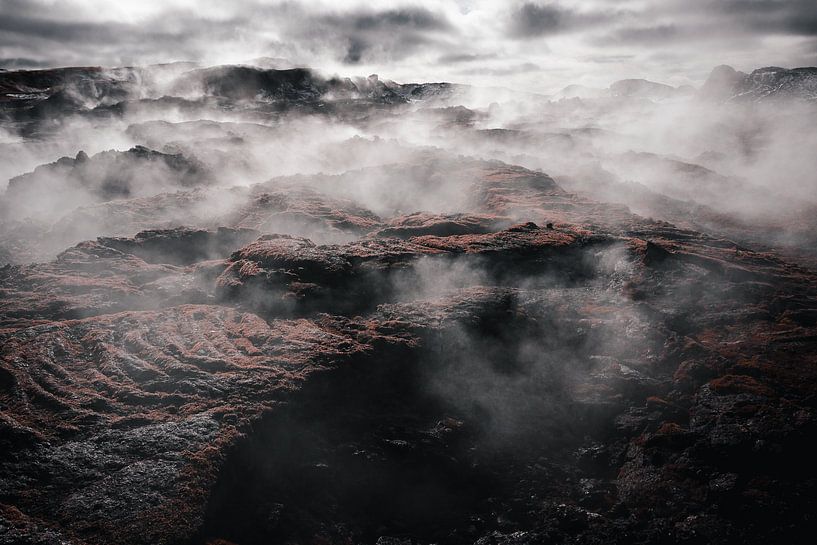 Vaporous clouds over the Krafla volcano (Iceland) by Martijn Smeets