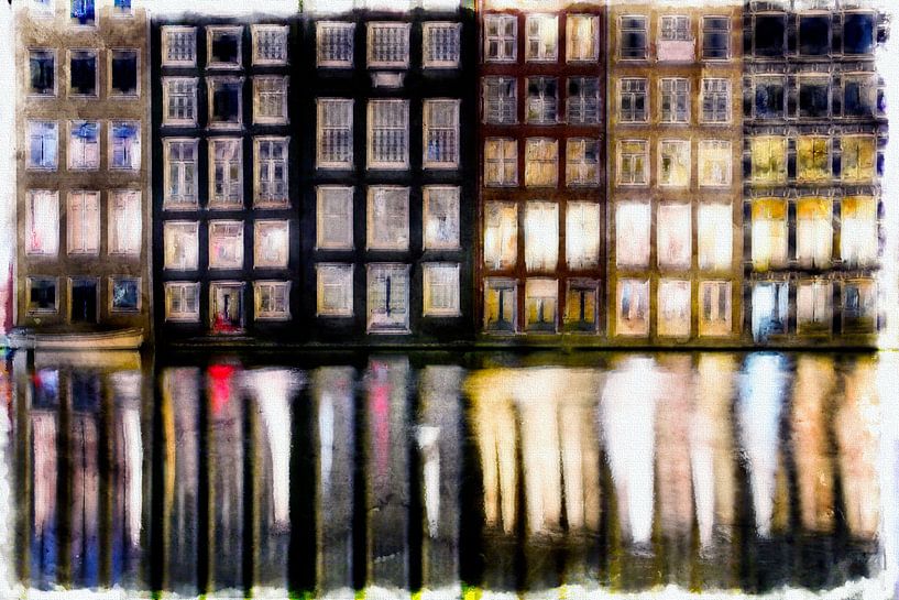Architecture in Amsterdam by night by FRESH Fine Art