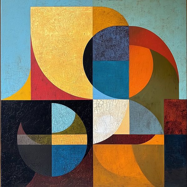 Abstract shapes with gold by TheXclusive Art