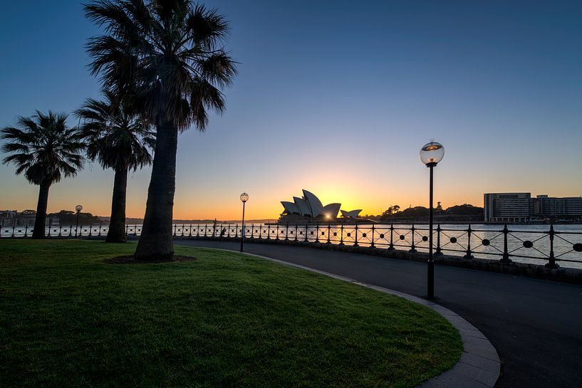 Syndey opera house with sunrise by Michael Bollen