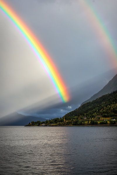 Rainbow beauty over Lake Tinnsjø by Be More Outdoor
