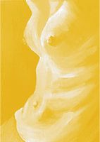 Weiblich Brustbauch gelb