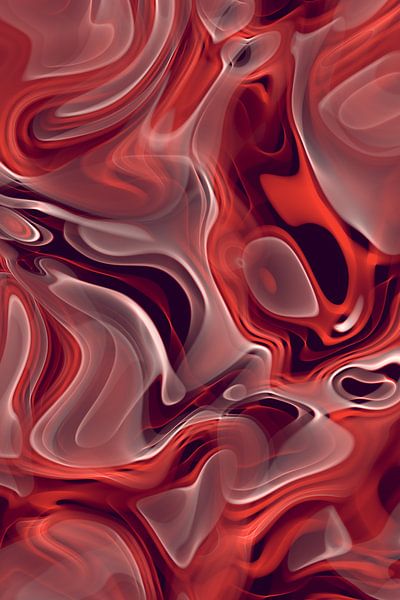 Abstracte vlammen oranje van Jörg Hausmann