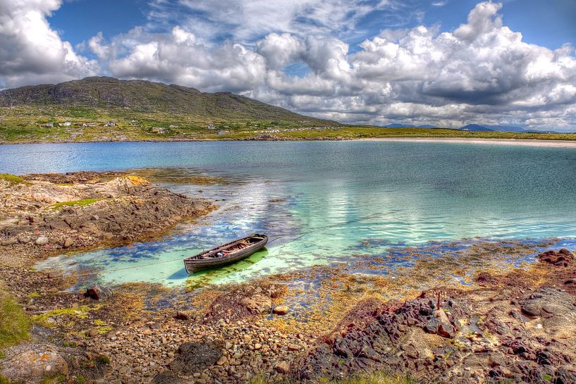 Ruderboot in der verlassenen Gurteen Bay an Irlands Westküste von Hans Kwaspen