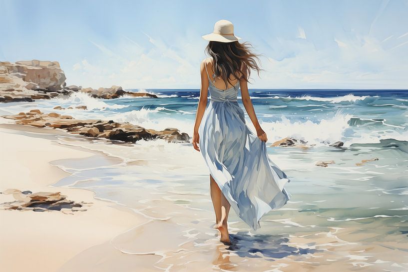 Spaziergang am Strand von Schwarzer Kaffee