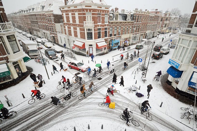 Weimarstraat in de sneeuw von Alex Schröder