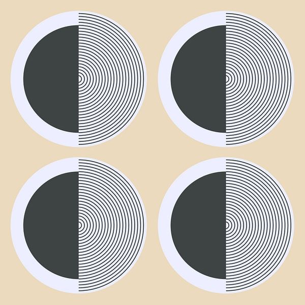 Phase de la lune abstraite par Mad Dog Art