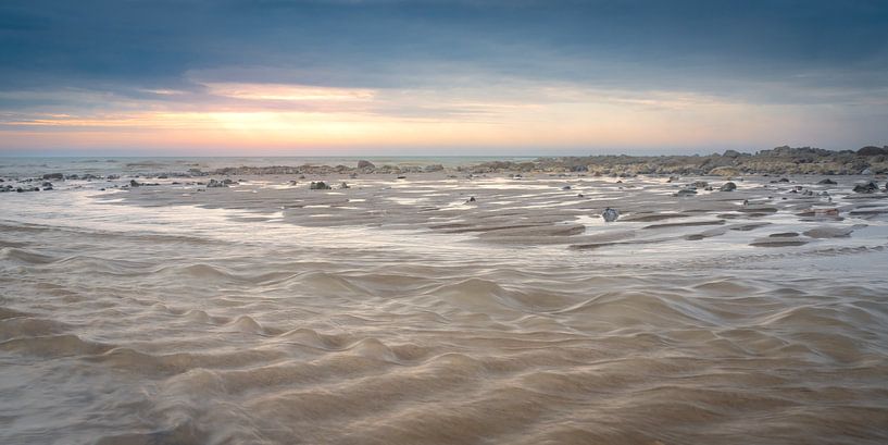 Sonnenuntergang an der Cote d'Opale von Caatje Clicks