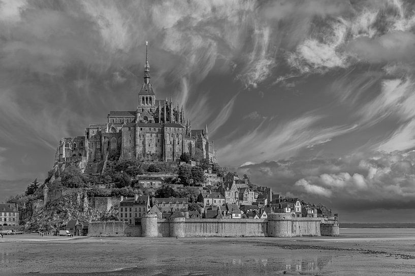 Mont Saint Michel off the coast of Normandy in France by ingrid schot
